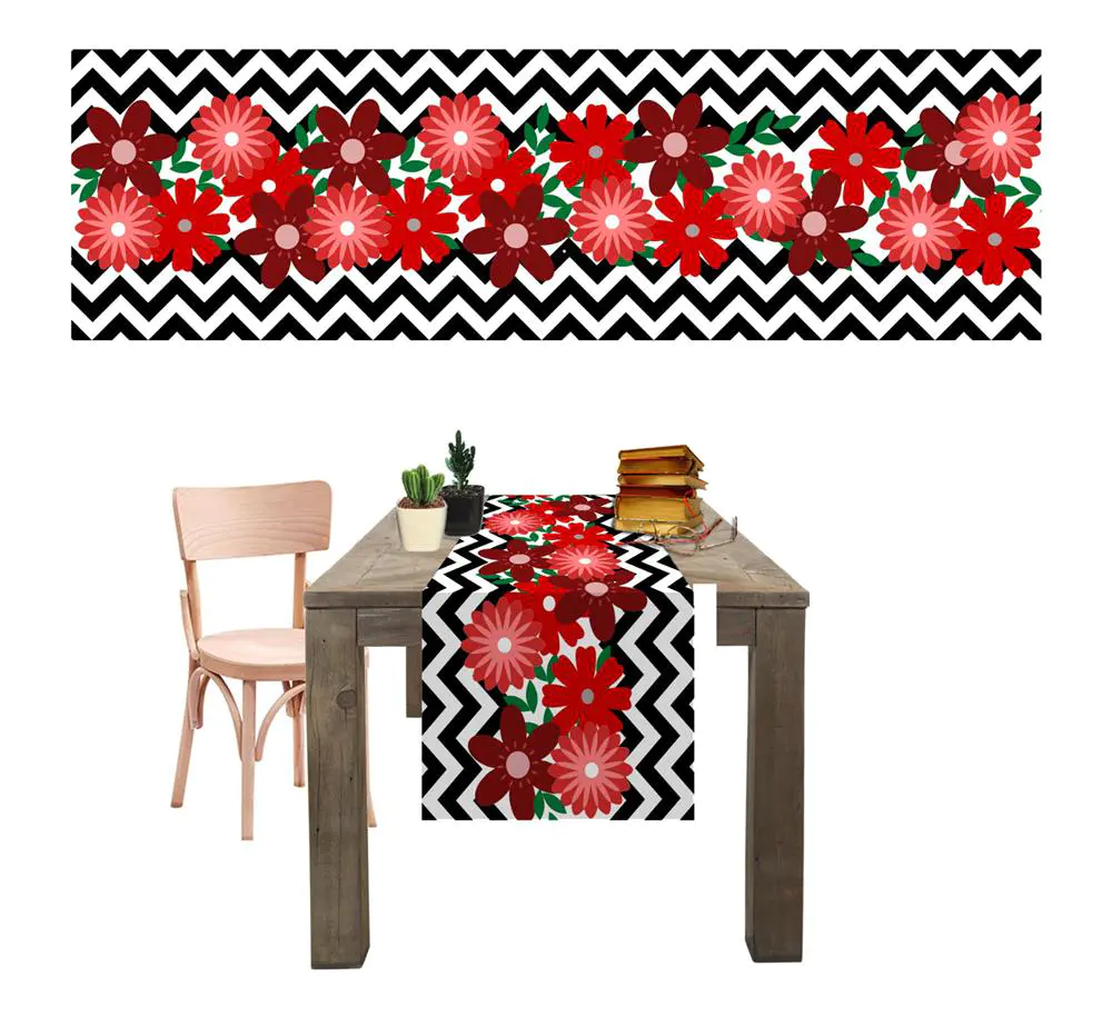 red plaid holiday table decorations digital printed table runner 18 x 59 inches