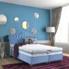 alp bedding flora set with base mattress and headboard