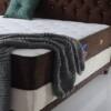 Set letto Alp Nazar con base, materasso e testiera, 4 pezzi, dalla Turchia set letto nazar alp con rete e testiera