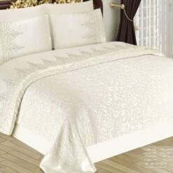 armes home elit pique bed cover set with linens 230 x 240 cm cream