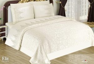 Armes Home Elit Pique pokrivač za krevet s posteljinom kreme 230 x 240 cm