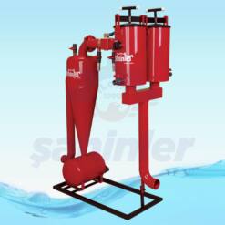 complete gravel dual filter system with double filter hydrocyclone