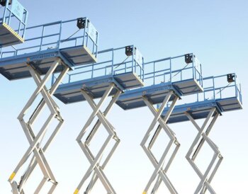 heda 12 meter self propelled electric scissor lift platform