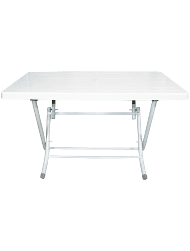 Mandella Home Foldable Metal Table Plastic Top 70 x 120 cm