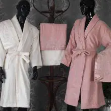 Homestar Luxury Quality Velvet Bathrobe And Towel Sets