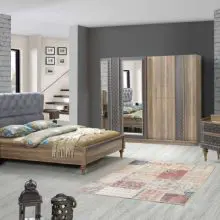Şiptar Modern Blue Bedroom Furniture Set