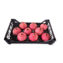 bahçeci farming sour sweet red pomegranate fruits in plastic box 5kg