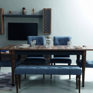 Şiptar Modern Blue Dining Room Furniture Set