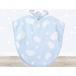 irya textile cloud baby poncho blue