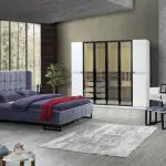 Şiptar modern clear bedroom furniture sets king queen full vanity dresses bed closet