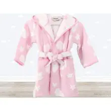 irya textile cloud children’s bathrobe pink blue