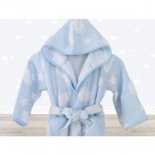 irya textile cloud children's bathrobe pink blue