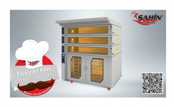 Sahin machinery electric folded flour and cake oven