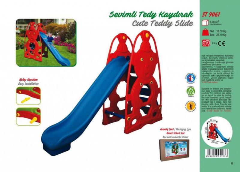 kingkids king детска градина вътрешна външна сладка играчка с пързалка st 9061