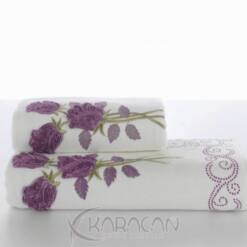 Karacan Home Textile Lalegul Towel Set 4 From Turkey karacan home textile lalegul towel set