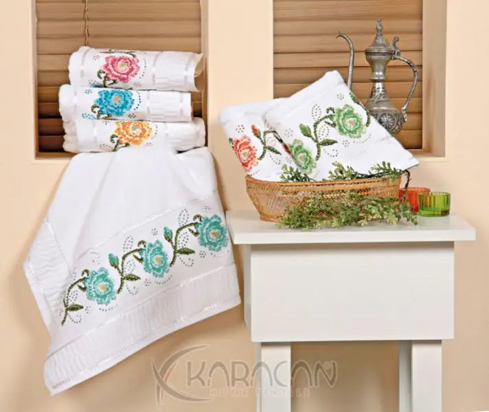 karacan home textile embroidery hand towels