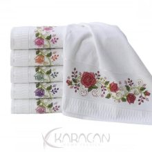toalhas de mão bordadas têxteis lar karacan