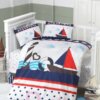 Set di 2 pezzi di biancheria da letto stampata Patik Home Panel, proveniente dalla Turchia. set di biancheria stampata a pannello patik home
