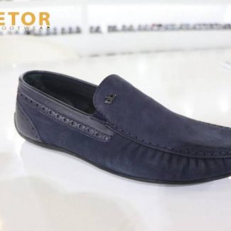 Etor Loafer Driver Shoes Slip On Casual Mens Black Genuine Le...