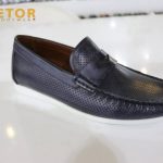 Etor Genuine Leather Loafer Driver Shoes Slip On Casual Mens Black White Sole
