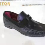 Etor Genuine Leather Loafer Driver Shoes Mens Black