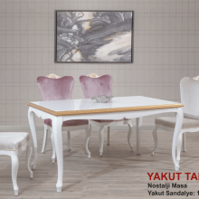 Cemal Chair Yakut Dining Room Wooden Table Set