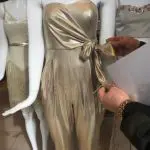 Fashion by Didem Unlu Lycra Shiny Fabric Overalls