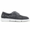 molyer navy blue hand knit casual shoes
