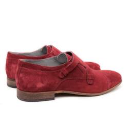 molyer tumbled sole red suede casual shoes