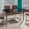 seferay helen kitchen dining metal glass table set