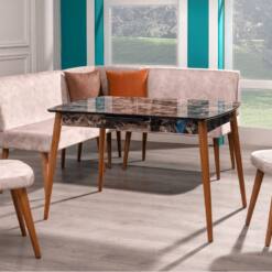 seferay kayra corner kitchen table chairs set