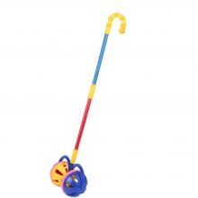bayraktar барвистий іграшковий візок з подвійним м'ячним колесом, що штовхається вручну, для малюків