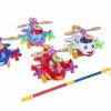 bayraktar színes, kézzel tolható repülőgép kerekes játékkocsi csecsemőknek kisgyermekeknek