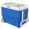 kale termos 45 litri plastica picnic isolato scatola termica impermeabile ghiacciaia con ruote blu