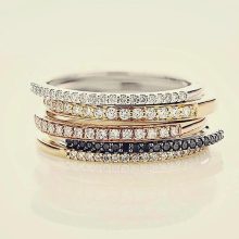 金眼首饰女士精美钻石订婚结婚戒指系列黄金或铂金首饰