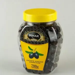 Irmak Black Table Pickled Olive Small S 700 g in Plastic Jar