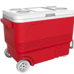 Kale Termos 45 Liter Plastic Picnic Insulated Waterproof Thermal Box Cooler Icebox Wheeled Red