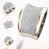Golden Eye Jewelry Damen-Verlobungs- und Ehering mit feinem Diamanten, gefertigt aus Gold oder Platin, Alanya, Größe 24, aus der Türkei Golden Eye Schmuck für Damen, feiner Diamant-Verlobungsring, Schmuck aus Gold oder Platin, Alanya