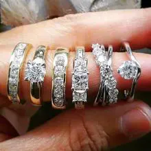 金眼首饰女士精美钻石订婚结婚戒指系列黄金或铂金首饰