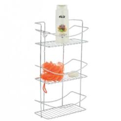 kiwa metal filiz 3 tier bathroom corner shower caddy organizer rack shelf unit chrome plated