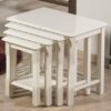 Öz malatya pazari aslan side end coffee snack set of 4 creme stackable tables living room