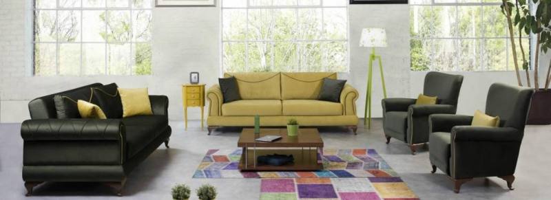 fidanoglu melodi modern living room sofa set includes 2 sofas and 2 chair
