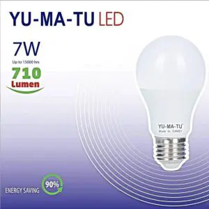 Yumatu 7W E27 White Yellow Led Light Bulb 710 Lumens