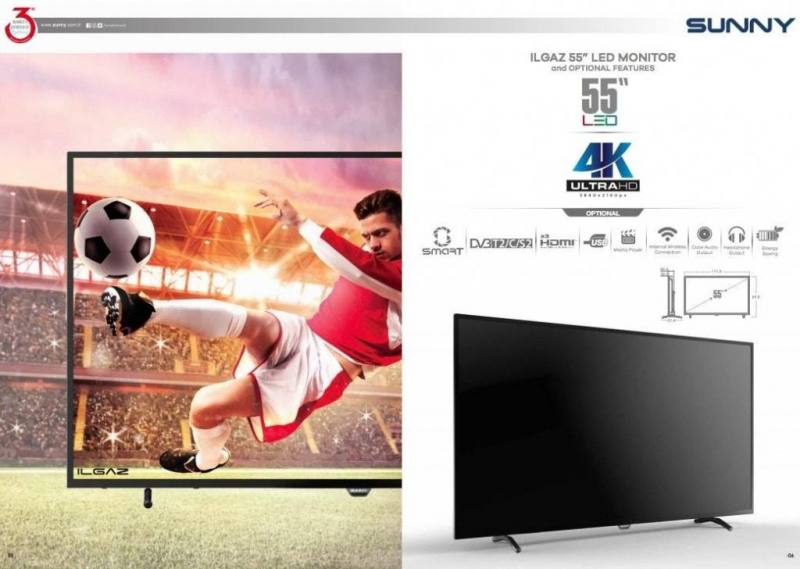 Sunny TV SN55LEDA88 55 in 4K Ultra HD Satellite Smart LED Television