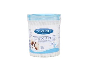 Aksan Comfort Love 100% чист памук Хигиенни тампони за грим Пъпки Ушни пръчки 100 бр. CMF 600