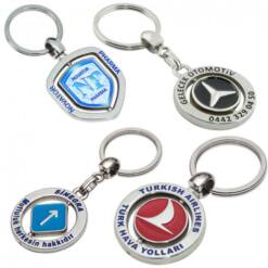 alcan promotion 3d custom rotating spinning promotional metal corporate logo keychain