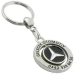 alcan promotion 3d custom rotating spinning promotional metal corporate logo keychain