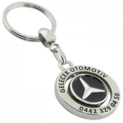 alcan promozione portachiavi con logo aziendale in metallo promozionale rotante personalizzato 3d