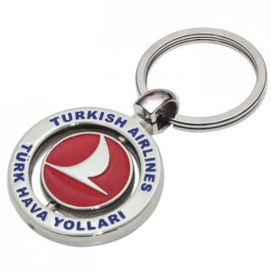 Alcan Promotion 3D Custom Rotating Spinning Promotional Metal Corporate Logo Keychain