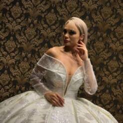 Maya Moda Fabric Embroidered Lace Wedding Bridal Ball Gown Dress 2 From Turkey maya moda flashing manual embroidery double barbie turkey yeniexpo export